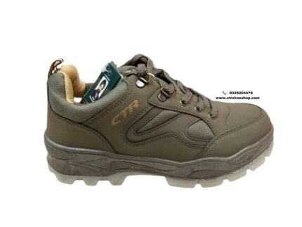 CTR Trekking Shoes Anti-Skid Hiking Shoes Slip Resistant Mountain Boots in Action Trekking (Olive ) OD-1