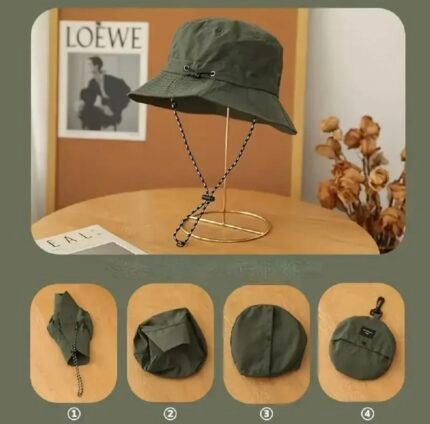 Waterproof Packable Trekking Bucket Hat | Foldable Outdoor Sun Hat with Chin Strap | Lightweight Hiking & Travel Hat