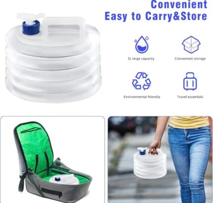 Collapsible Water Container with Tap – 10L / Foldable Camping Water Tank | Portable Drinking Water Storage