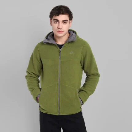 Sherpa Fleece Jacket With Hoodie