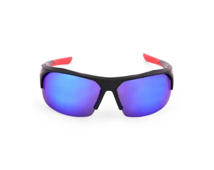 Polarised Wraparound Sunglasses with Revo Coated Lens – Red-Blue (WH1104)