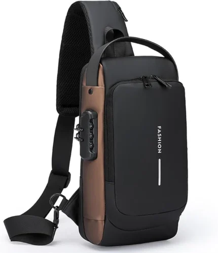 Sling Bag For Men & Women, Anti-Theft Chest Bag With USB Charging Port, Waterproof