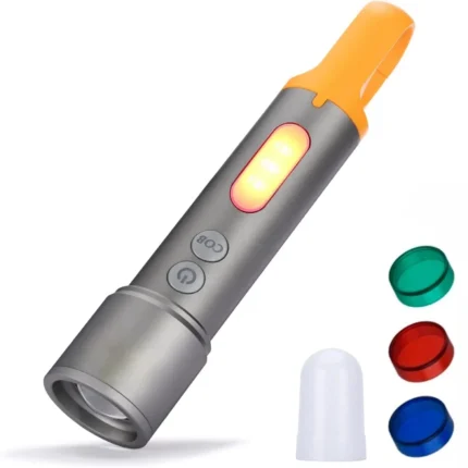 Multi Purpose USB Rechargeable Metal LED Torch (All In One)